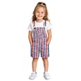 thumbnail image 2 of EliteGoogv Boys Girls Denim Romper Shorts Suspender Patriotic Novelty Print Casual Jumpsuit 4th of July Outfit Kids Short Kids Outfit 250th Independence Day 12-13 Years, 2 of 6