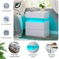 thumbnail image 5 of LED Nightstand Modern Night Stand for Bedroom Bedside Table with 3 Wood Drawers End Side Table, 5 of 7