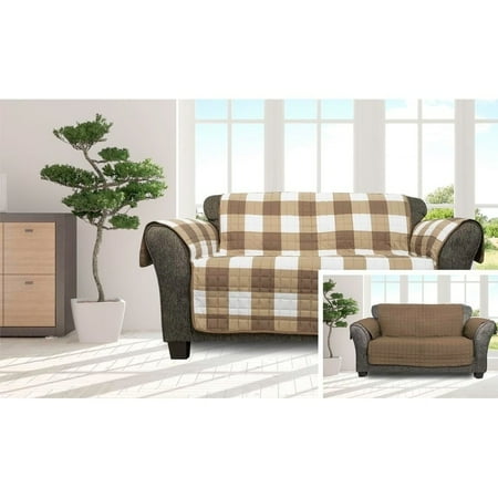 Duck River Textile Quick Fit Alba Collection Checd Quilted Duck River Textile Quick Fit Alba Collection Checd Quilted Reversible Loveseat Protector