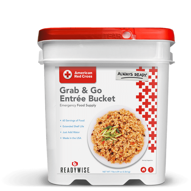 American Red Cross Ready Wise Emergency Food Supply Bucket 60 servings