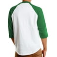 thumbnail image 3 of Ma Croix Men's Raglan 3/4 Sleeves Casual Cotton Baseball Jersey T-Shirt, 3 of 4