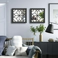 thumbnail image 4 of 2 PCS Square Wall Mirror,Gorgeous Rustic Farmhouse Accent Mirror,Black Entry Mirror for Bathroom Renovation,Bedrooms,Living Rooms and More(12”x12”), 4 of 5
