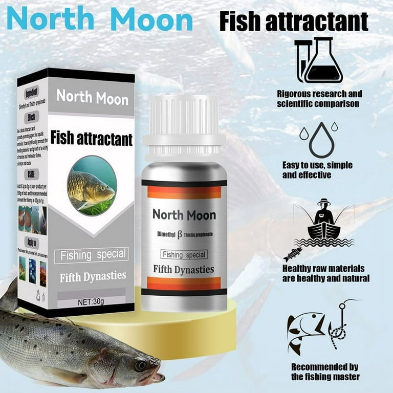Fish Attractant Scent Enhancer Powder Lures Baits Fishing Accessories for Freshwater and Sea Fish Crustacean 30g