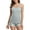 Gray, variant on Women's Cotton Scoop Neck Camisole Racerback Tank Tops With Shelf Bra