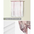 thumbnail image 5 of Pink Christmas Village Tie Up Curtains for Window, Snowflake Fantasy House Xmas Tree Thermal Insulted Balloon Shade Adjustable Rod Pocket Curtains Valance Panels for Kitchen Bathroom Café 42 x 45, 5 of 7