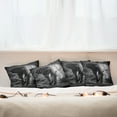 thumbnail image 3 of Ambesonne Grey Throw Pillow Cover 4 Pack, Exotic Wildlife, 24", Grey, 3 of 6