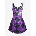 thumbnail image 2 of Vestido Talla Extra Estampado Moño Rosegal Vestidos casuales de talla grande, 2 of 5
