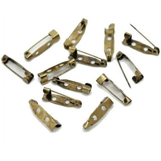 Hocansen 100 Pieces Metal Pin Backs Lapel Pin Backs Brass Clutch for Brooch  Tie Hat Badge (Gumetal/BJ)