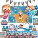 thumbnail image 2 of Decoración para fiestas de cumpleaños con dibujos animados de Disney COCoOMELONS, vajilla desechable para baby shower, fondo con globos, 2 of 5