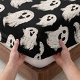thumbnail image 3 of Twin XL Size Fitted Sheet Set - Halloween 2 Piece Bedding Sets 16" Deep Pocket Fitted Sheet with 1 Pillowcases, Black Spooky Ghostly Silhouettes Vintage Brushed Microfiber Hotel Luxury Bed Sheets, 3 of 9