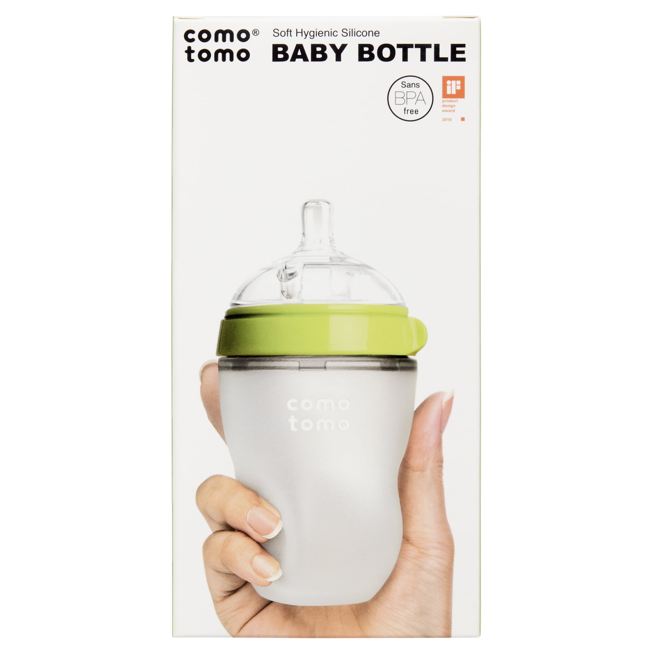 Comotomo Baby Bottle, Green, 8 oz