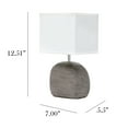 thumbnail image 3 of Simple Designs LT1115-BWN Lampe de Table en Céramique Bedrock, Marron, 3 of 6