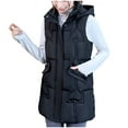 thumbnail image 6 of dazeni Women's Plus Size (L-4XL) Puffer Vest Zip Up Lightweight Long Vest Sleeveless Jackets Coats with Pockets 2024 Fashion Winter Vest, 6 of 7