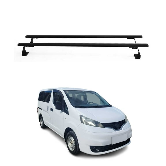 Roof Rack Cross Bars Luggage Carrier for Nissan NV200 2013-21 Steel Black 2 Pcs