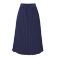 thumbnail image 2 of EINCcm Womens Pleated Midi Skirt High Waist Swing Boho Pleated Skirt Casual Chiffon Elastic A-line Long Skirts, 2 of 3