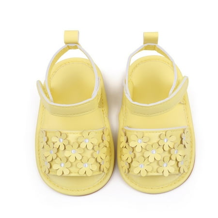 

Bnwani Casual Shoes Children Infant Shoes Sandals Toddler Soft-Soled Summer Casual Cute Sandals Yellow Size 6 M