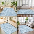 thumbnail image 4 of Large Area Rugs 6'x9', Ocean Shells Carpet Runner Indoor Outdoor Rugs Home Decor Aesthetic, Watercolor Blue Summer Coastal Starfish Conch Non Slip Mats Washable Accent Rug for Living Room Bedroom, 4 of 8