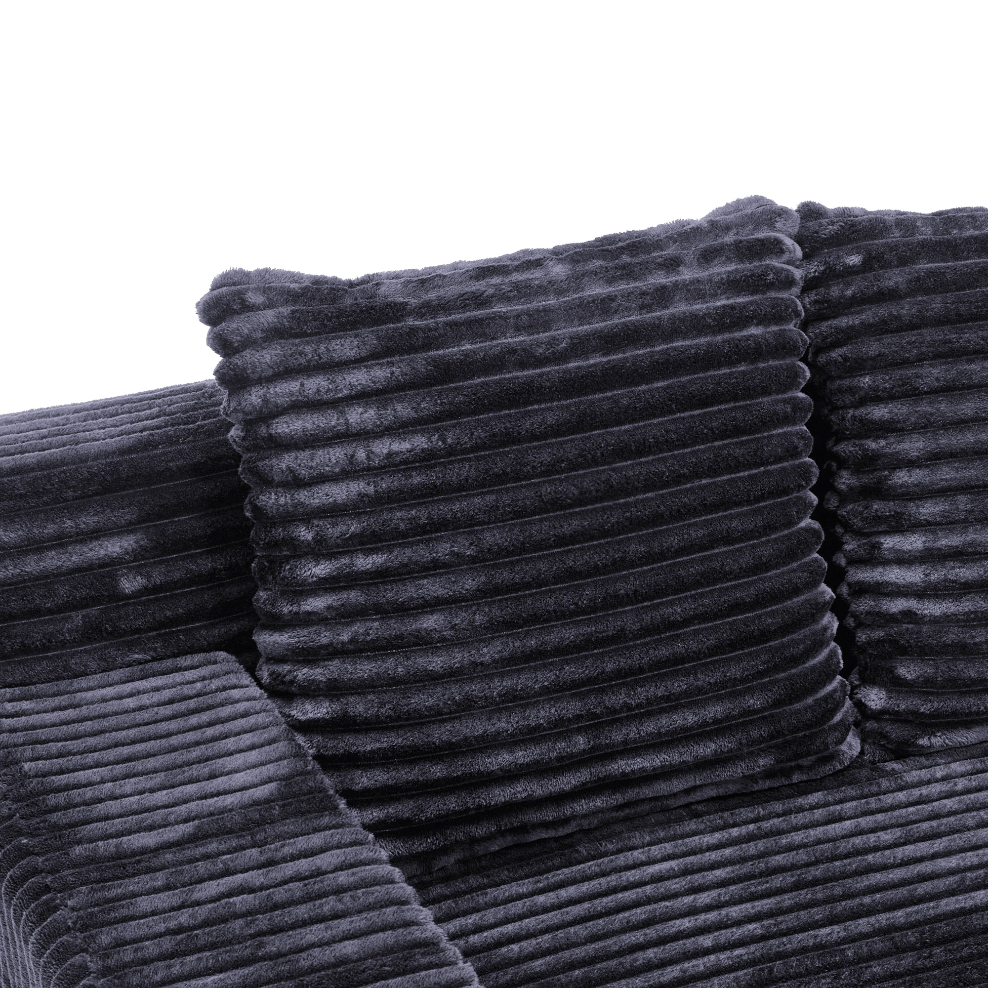 Loveseat Sofa 72.2 Inch, Corduroy Fabric Deep Seat Couch for Living Room Bedroom, No Assembly Required, Dark Gray
