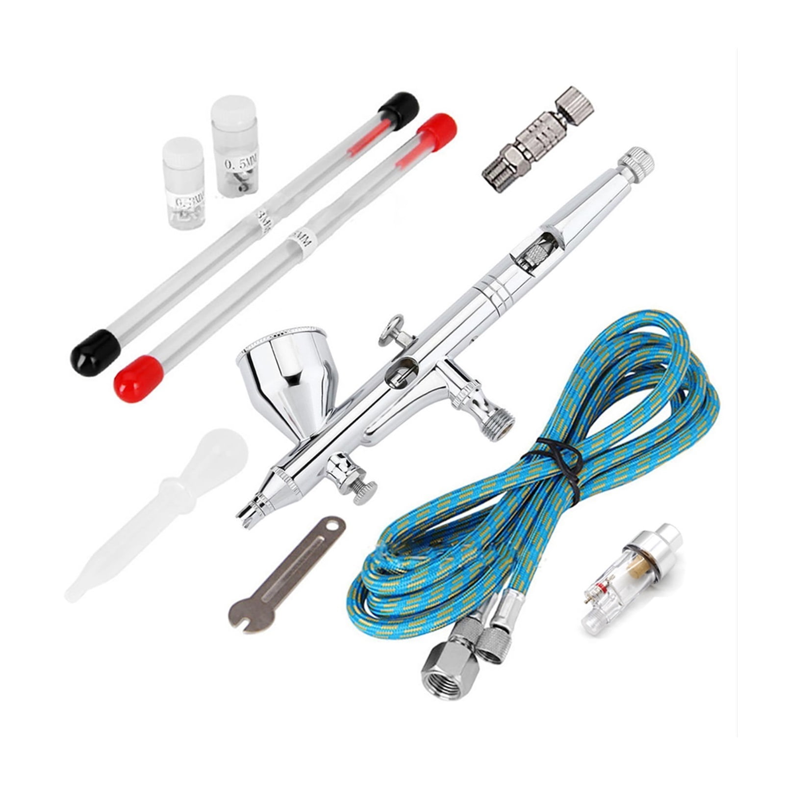 Dual Action Portable Airbrush Compressors Pen Machine Set Mini Kit Gun Makeup Air Brush With Accessories ,Versatile applications