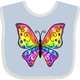 thumbnail image 3 of Inktastic Butterfly with Rainbow Wings Boys or Girls Baby Bib, 3 of 4