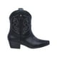 thumbnail image 1 of Botines Vaqueros Negros Mujer Moda Casual Tacón Bajo negro 24 Incógnita 108D1Q, 1 of 6