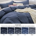 thumbnail image 4 of U by Bedsure Washed Duvet Cover Twin/Twin XL 2 Pieces with Zipper Closure, 1 Duvet Cover 68x90 inches and 1 Pillow Sham, , Navy, 4 of 5