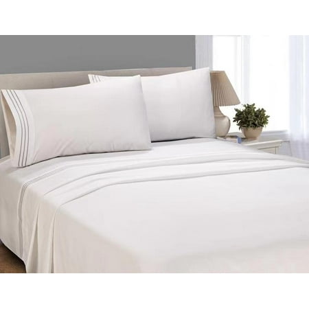 Better Homes and Gardens Luxury Microfiber Embroidered Sheet Set, King