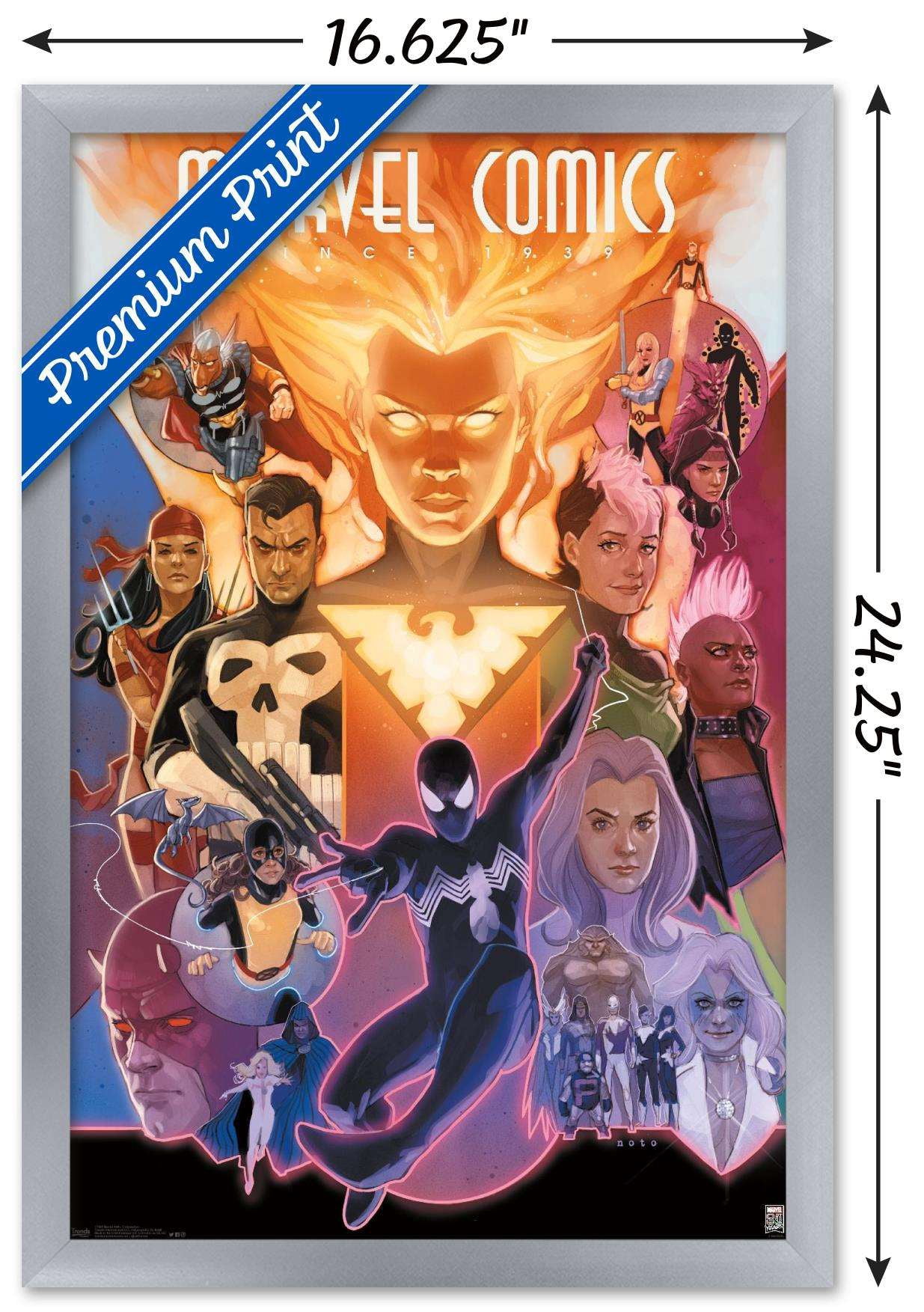 Marvel Comics - Marvel 80th Anniversary - Celebration Wall Poster, 14.725" x 22.375", Framed