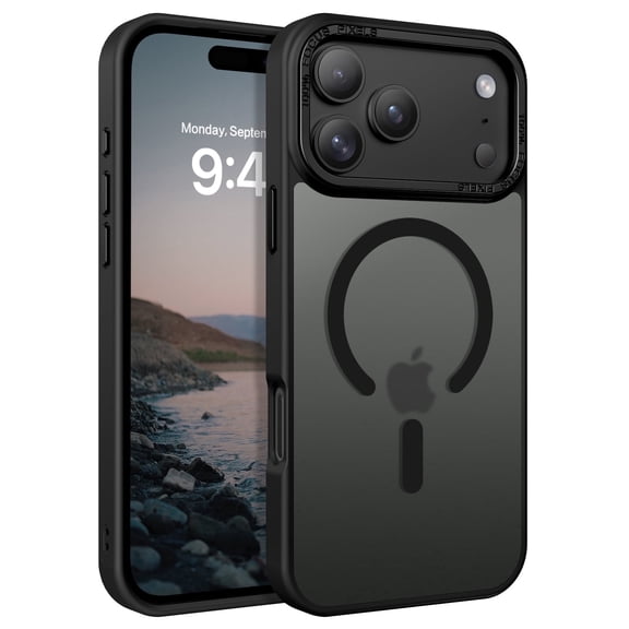 BENTOBEN Case for iPhone 17 Pro Max (2025) / Case for iPhone 18 Pro Max (2026) 6.9" Compatible with Mag-Safe Metal Frame Slim Tpu Pc Matte Shockproof Black