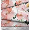 thumbnail image 3 of Soimoi White Rayon Fabric Leaves & Magnolia Floral Print Fabric by the Yard 42 Inch Wide, 3 of 3