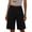 Black Shorts Women, variant on Knee Length Shorts for Women with Pockets Casual Summer High Waisted Work Office Shorts Business Dress Wide Leg Shorts Black M