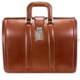 thumbnail image 3 of V Series | MORGAN | 17" Leather Litigator Laptop Briefcase - Brown, 3 of 5