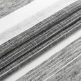 thumbnail image 3 of Haperlare Sheer Kitchen Curtains 45 inch Long Vertical Striped Farmhouse Light Filtering Café Curtain for Living Room, Black White, 2 Panels, 3 of 6