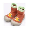 thumbnail image 2 of Zwiiyzr Baby Non Slip Grip Socks Barefoot Shoes First Walkers Toddler Boys Breathable Kids Cartoon Thicken Indoor Toddler for 3 Months-4 Years Orange, 2 of 4