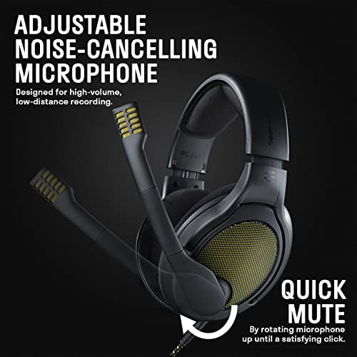 DROP EPOS PC38X Gaming Headset Noise Cancelling Microphone with Over Ear Open Back Design Velour Earpads Compatible with PC PS4 PS5 Switch Xbox Mac Mobile and More Yellow Walmart