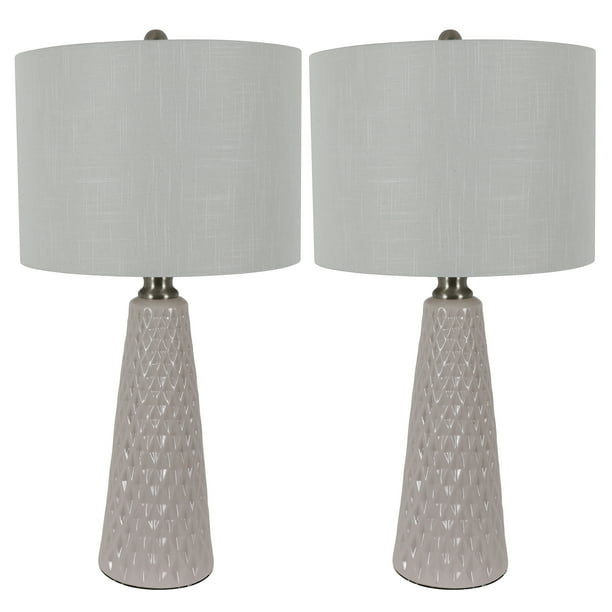 Set of Two Jameson Textured Ceramic Table Lamps