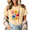 Apricot-1, variant on Giffimy Women's Colorful Hand Drawn Daisy Floral Graphic Short Sleeve T-shirt Loose Fit Casual Daily Tee