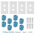 thumbnail image 4 of Placas de pared Weewooday Cat6 Ethernet de 2 puertos, 4 unidades, 4 of 7