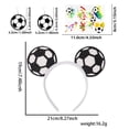 thumbnail image 3 of Conjunto de Accesorios para Aficionados Al Fútbol 2026: Diadema con Orejas de Ratón, Aretes de Balón de Fútbol, Tatuajes Temporales, Atuendo para El Día Del Partido para Mujeres y Niñas., 3 of 6