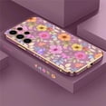 thumbnail image 3 of Flower Case For Samsung Galaxy S23 Ultra S22 S21 Plus S20 fe S10 NOTE 20 10 8 9 Luxury Plating Silicone Soft Shockproof Cover, 3 of 5