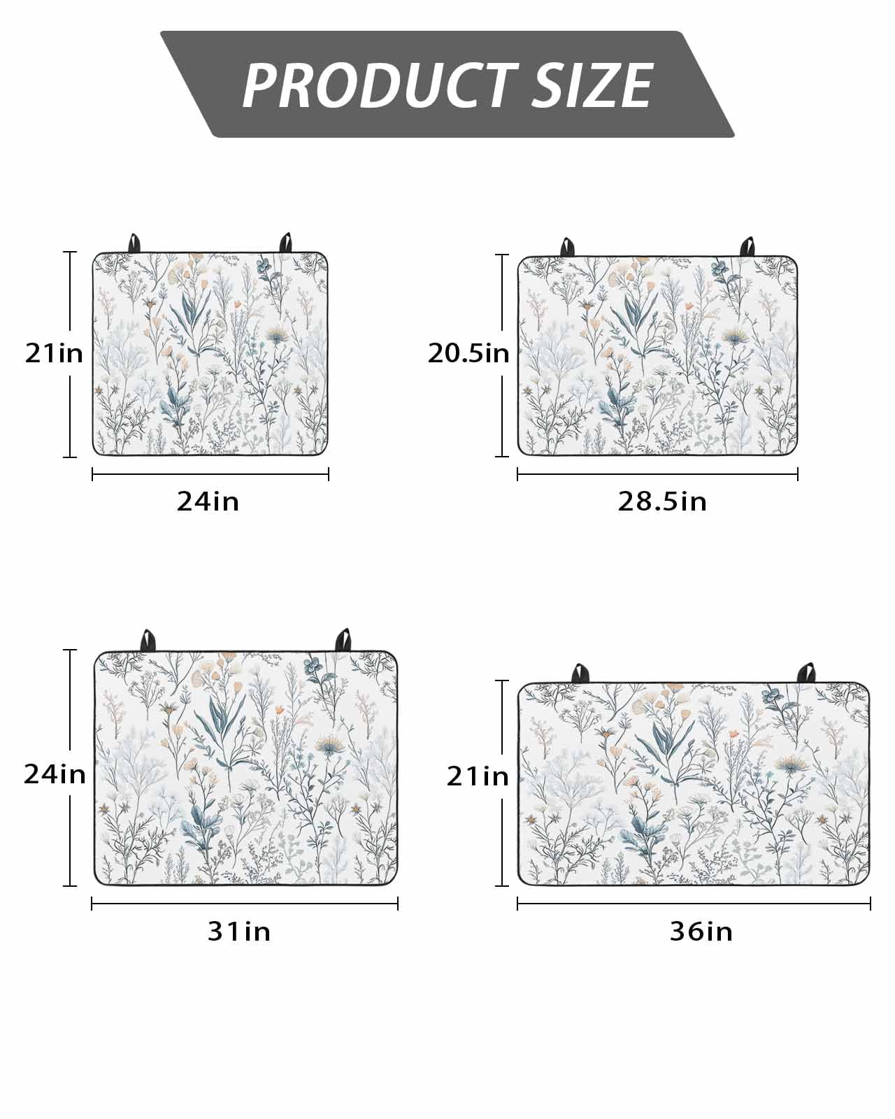 Stove Top Covers for Electric Stove, Spring Floral Glass Stovetop Cover Protector, Vintage Botanical Watercolor Induction Cooktop Protector Oven Mat for Kitchen Countertop 24"x21"