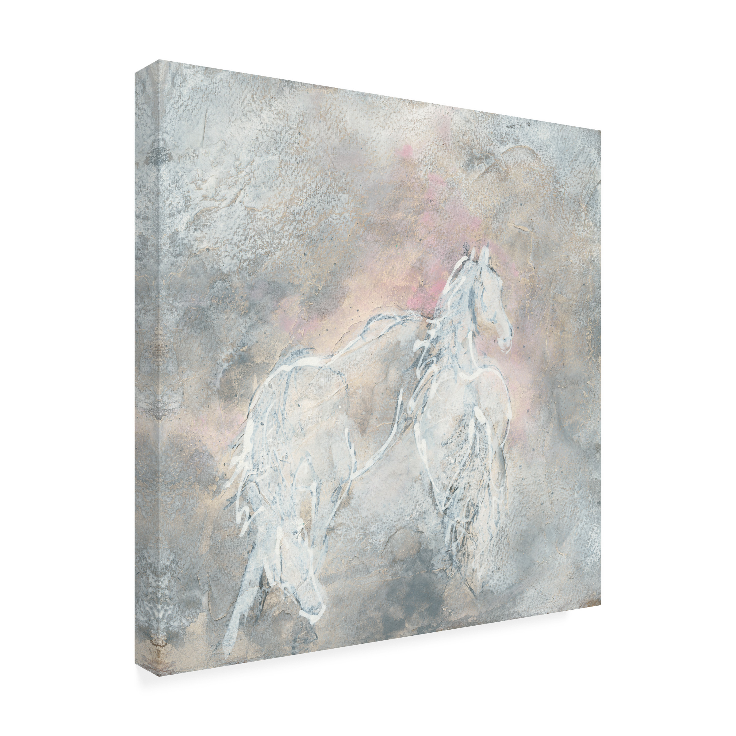 Trademark Fine Art 'Blush Horses II' Canvas Art by Chris Paschke