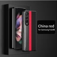 thumbnail image 2 of Dteck case for Samsung Galaxy Z Fold4,Shockproof Carbon Fiber Pattern Hard PC Case Slim Lightweight Cover for Galaxy Z Fold4 5G,Red, 2 of 7