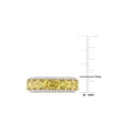 thumbnail image 4 of 4.80 Carat (Ctw) Yellow Sapphire Ring Band with Diamonds in 14K Yellow Gold for Women, 4 of 6