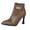 Brown, variant on Women's Retro Stiletto Ankle Boots Kitten Heel Pointed Toe Booties with Side Zipper