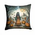 thumbnail image 2 of La Llorona Skeleton Spooky Halloween Fabric Decorative Pillow 14 in x 14 in, 2 of 2
