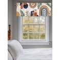 thumbnail image 5 of Curtain Valance for Windows,Boho Arch Sun Tropical Leaves Kitchen Valances Rod Pocket Short Curtains,Terracotta Aesthetic Nordic Style Window Treatment Panel for Bedroom Bathroom 60"x18", 5 of 7