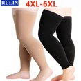 thumbnail image 2 of Plus Size 1 Pair Women Men Compression Stockings Compression Socks Stress Relief Sports Socks Flesh 6XL, 2 of 6