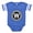 Royal Blue, variant on - Monogram Medallion W - Cute Infant Baby Football Bodysuit