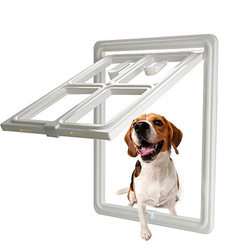 Ceesc Dog Door For Sliding Screen 3rd Upgraded Version Automatic Lock Pet Dogs Puppies Cats 3 Colors 5 Options Medium White Inner Size 12 H X 9 25 W 0 75 D Com Ceesc Dog Door For Sliding Screen, Medium Dog Door For Sliding Door
